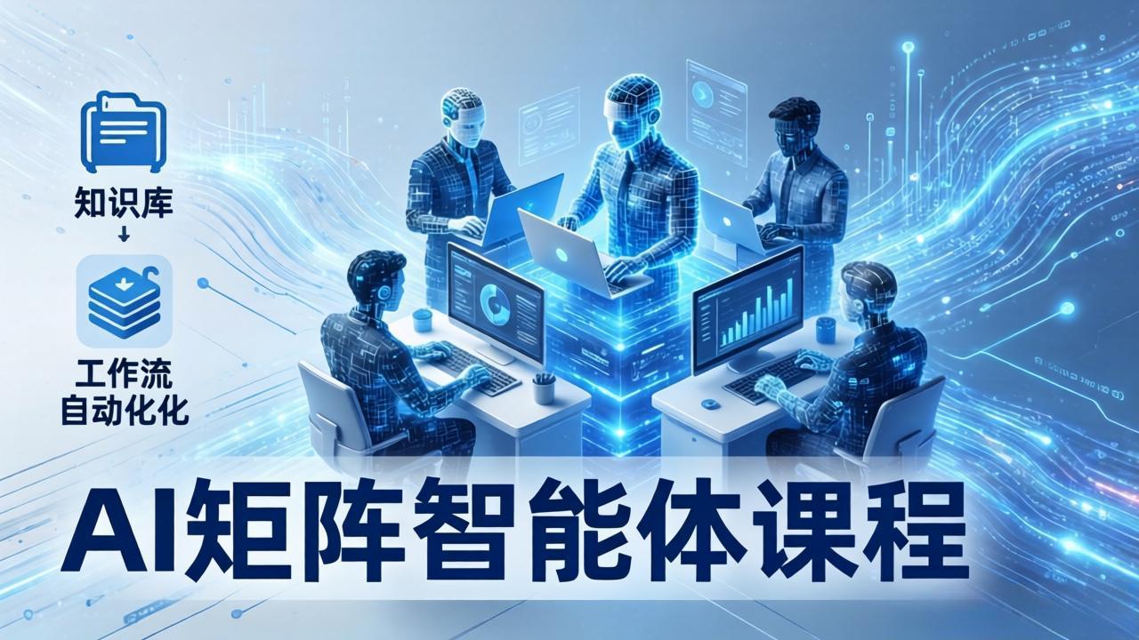 AI矩阵智能体实战：100个数字员工批量生产内容，文本知识库+工作流自动化全搞定-云网创
