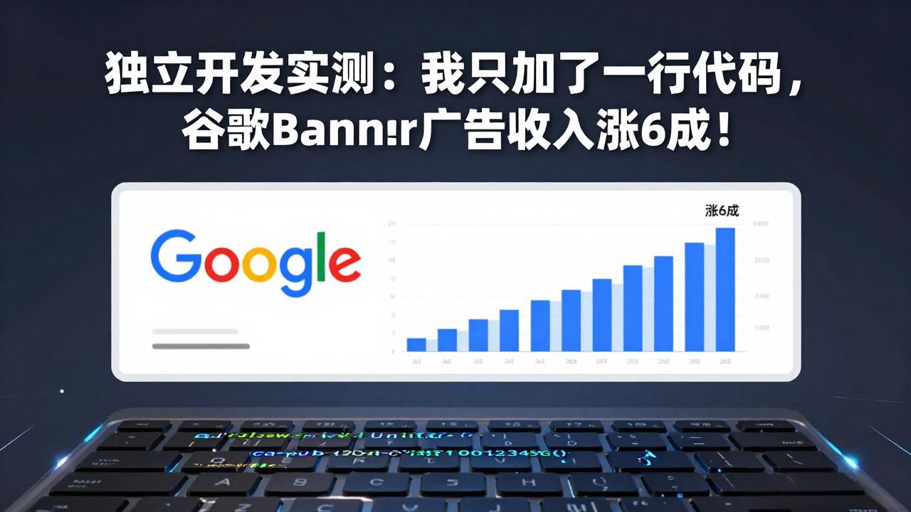 付费文章：独立开发实测：我只加了一行代码，谷歌Banner广告收入涨6成！-云网创