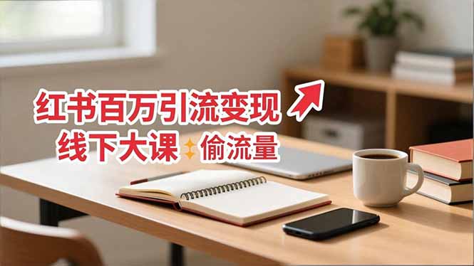 小红书百万引流变现-11月线下大课：分享从0到百万引流路径，手把手教偷流量、拿结果-云网创