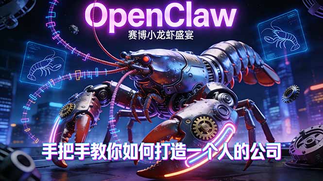 OpenClaw，小龙虾-从产品到爆款的成长之路，手把手教你如何打造一个人的公司-云网创