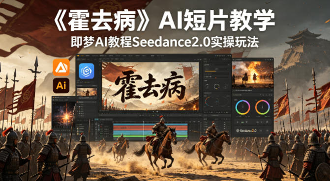《霍去病》AI短片教学，即梦AI教程Seedance2.0实操玩法-云网创