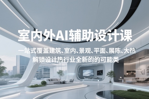 室内外AI设计课,一站式覆盖建筑、室内、景观、平面、展陈五大热门品类,解锁设计行业的全新可能-云网创