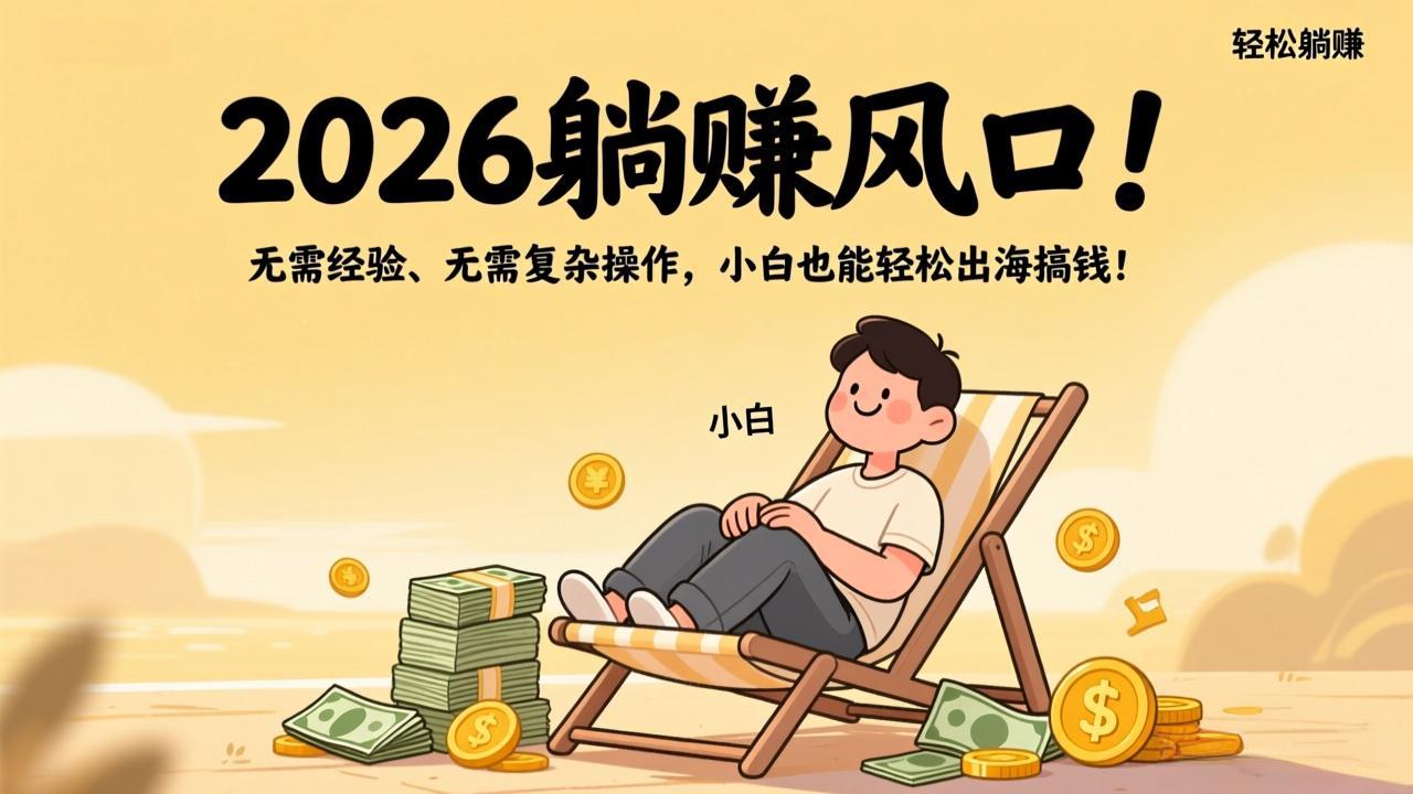 2026躺赚风口！无需经验、无需复杂操作，小白也能轻松出海搞钱！-云网创