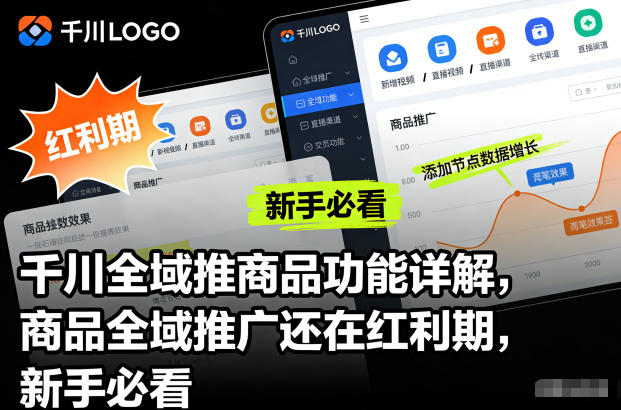 千川全域推商品功能详解,商品全域推广还在红利期,新手必看-云网创