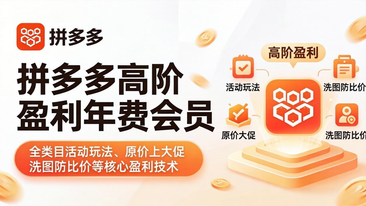 拼多多高阶盈利年费会员(更新4月19-云网创