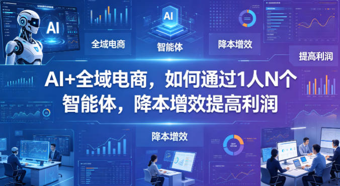 AI+全域电商，如何通过1人N个智能体，降本增效提高利润-云网创