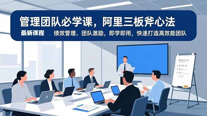 管理团队必学课，阿里三板斧心法、绩效管理、团队激励，即学即用，快速打造高效能团队-云网创