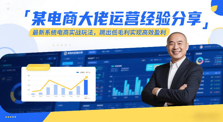 某电商大佬运营经验分享,最新系统电商实战玩法,跳出低毛利实现高效盈利(更新)-云网创