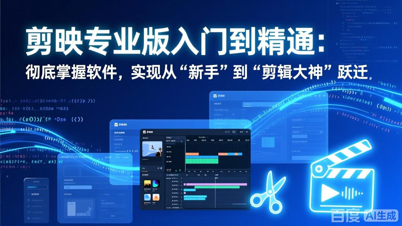 剪映专业版入门到精通：彻底掌握软件，实现从“新手”到“剪辑大神”跃迁-云网创