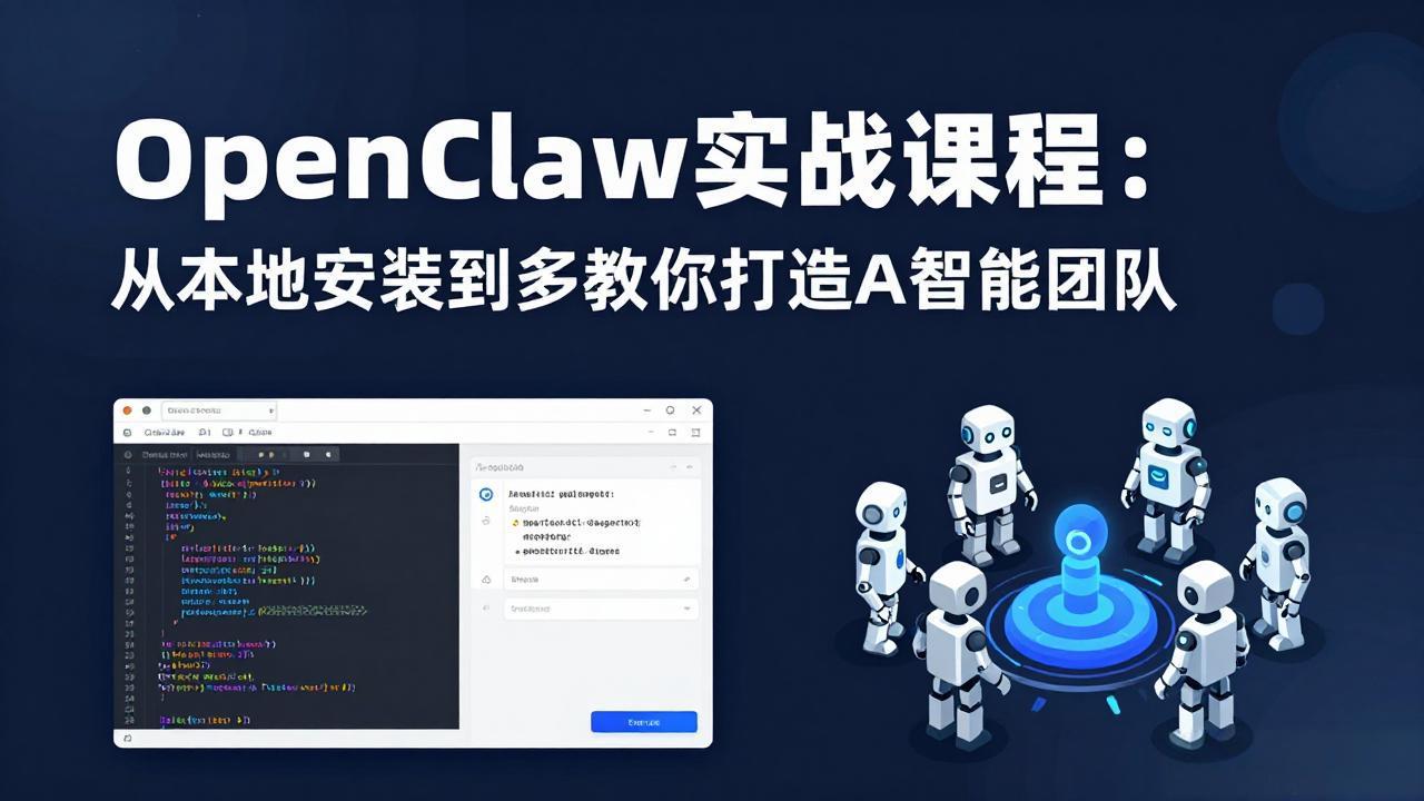 OpenClaw实战课程:从本地安装到多Agent协同,手把手教你打造AI智能团队-云网创