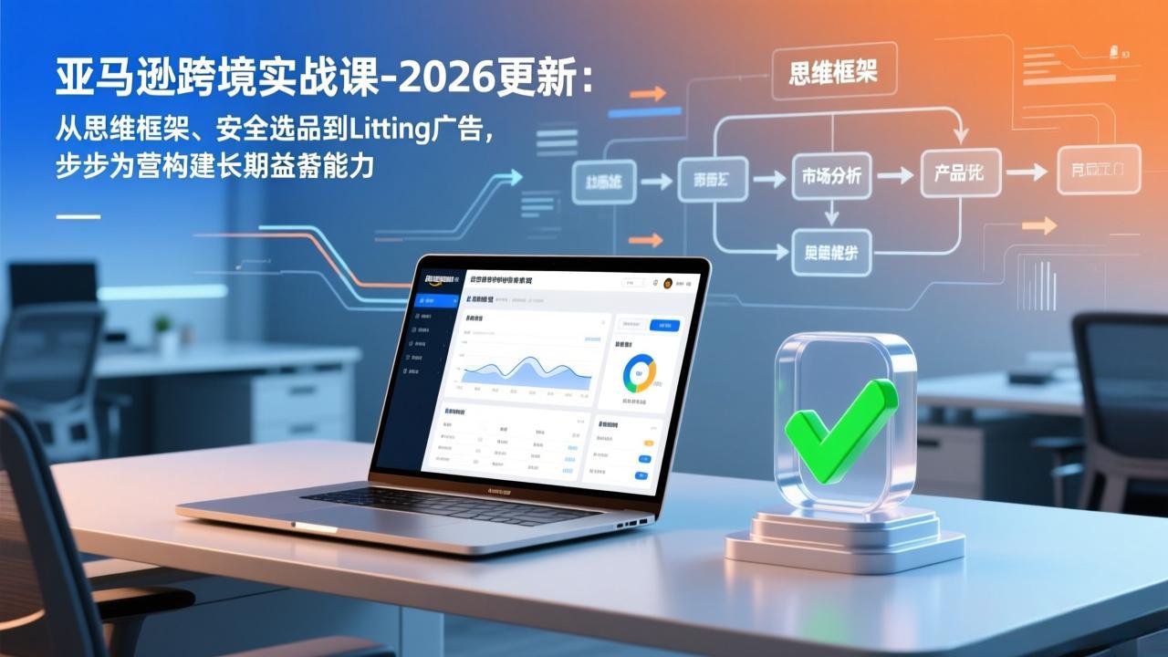 亚马逊跨境实战课-2026更新：从思维框架、安全选品到Listing广告，步步为营构建长期盈利能力-云网创
