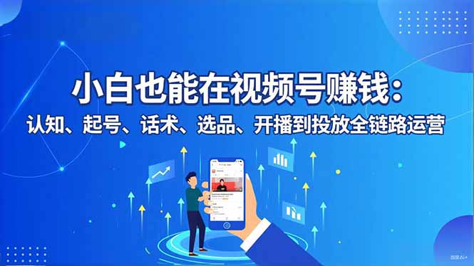 小白也能在视频号赚钱：认知、起号、话术、选品、开播到投放全链路运营-云网创