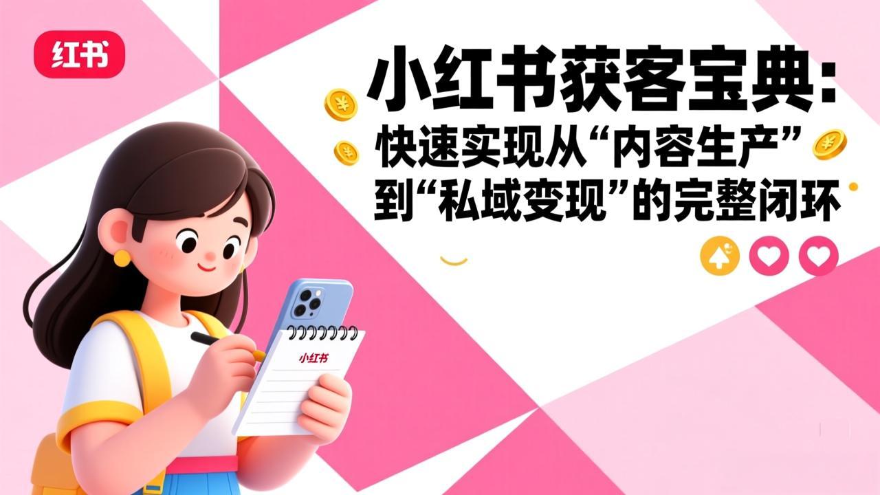 小红书获客宝典：快速实现从“内容生产”到“私域变现”的完整闭环-云网创