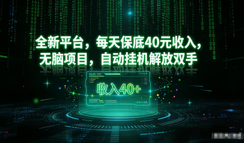 最新看广平台，每天保底30-4米，无脑项目，自动挂G解放双手【揭秘】-云网创