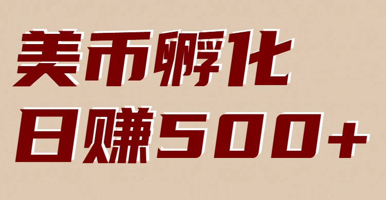 美币孵化项目：电脑全自动挂机赚美金，小白轻松上手-云网创
