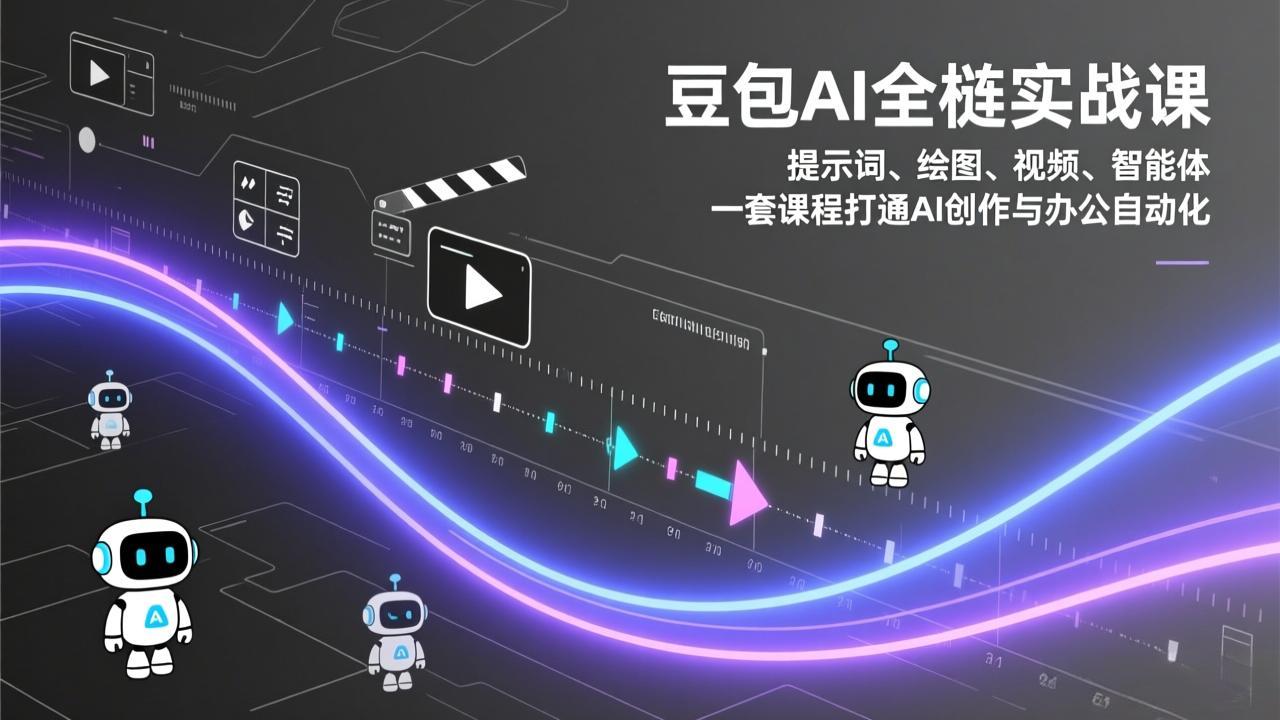 豆包AI全栈实战课：提示词、绘图、视频、智能体，一套课程打通AI创作与办公自动化-云网创