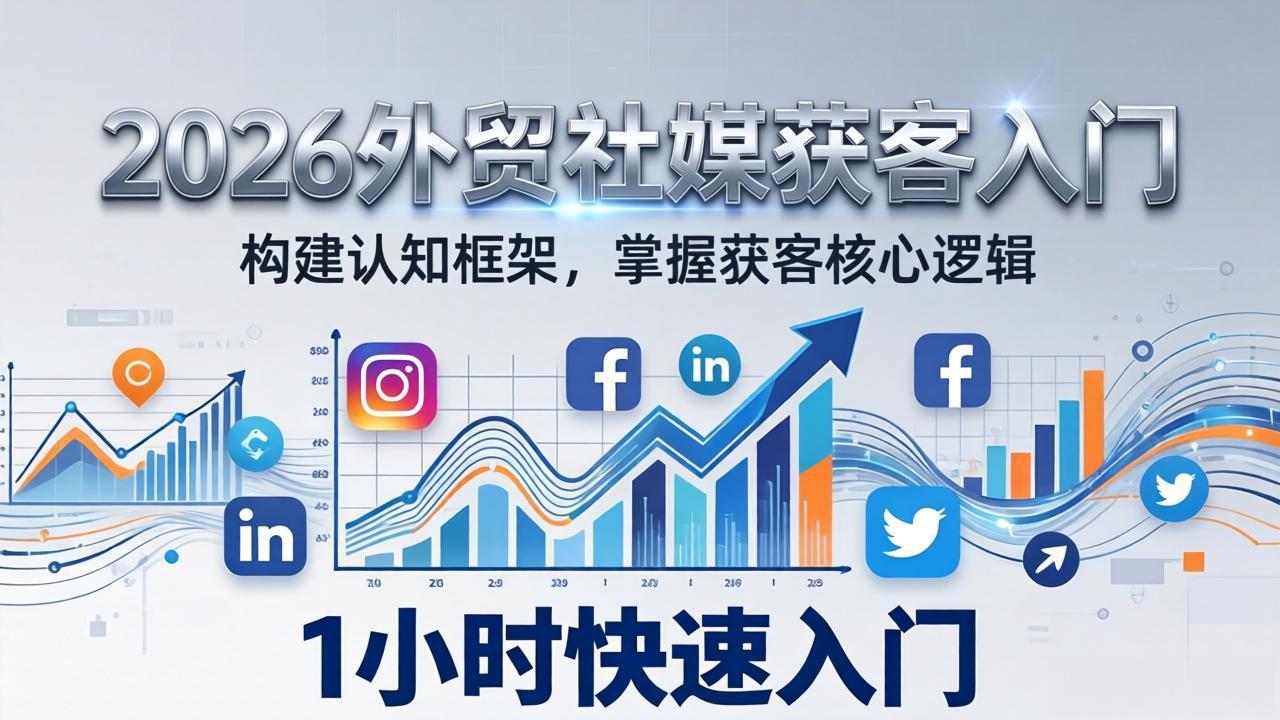 2026 外贸社媒获客入门：1小时搭建认知框架，新手快速开启社媒获客之路-云网创