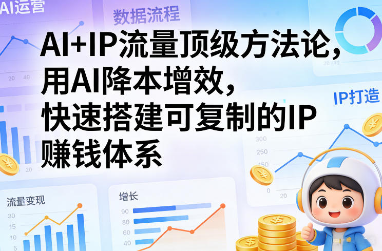 AI+IP流量顶级方法论，用AI降本增效，快速搭建可复制的IP賺钱体系-云网创