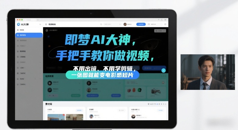 即梦AI大神手把手教你做视频，不用出镜、不用学剪辑，一张图就能变电影感短片-云网创