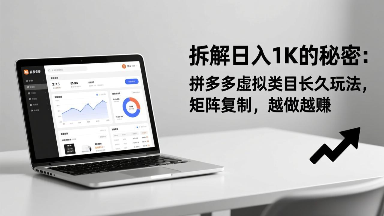 拆解日入 1K 的秘密：拼多多虚拟类目长久玩法，矩阵复制，越做越赚-云网创
