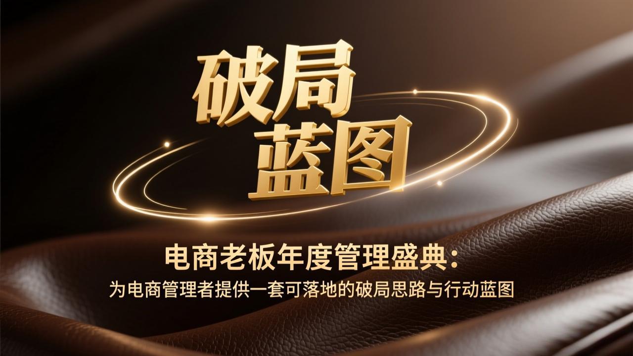 电商老板年度管理盛典：为电商管理者提供一套可落地的破局思路与行动蓝图-云网创