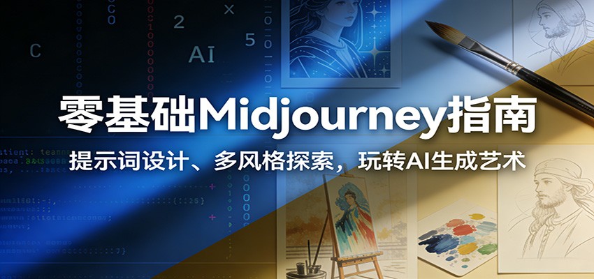 零基础Midjourney指南：提示词设计、多风格探索，玩转AI生成艺术-云网创