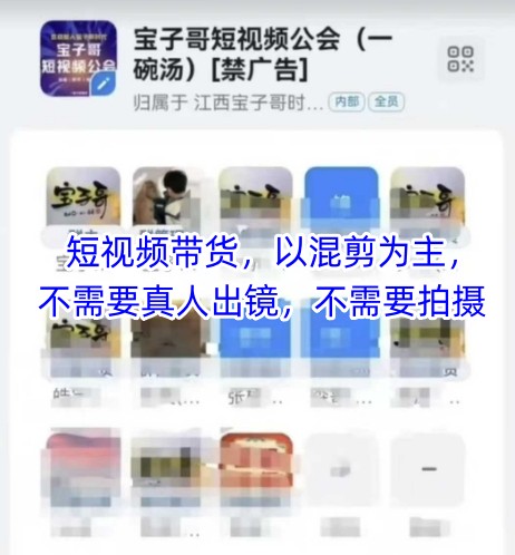 宝子哥头部团队短视频带货,以混剪为主,不需要真人出镜,不需要拍摄【更新26年1月】-云网创