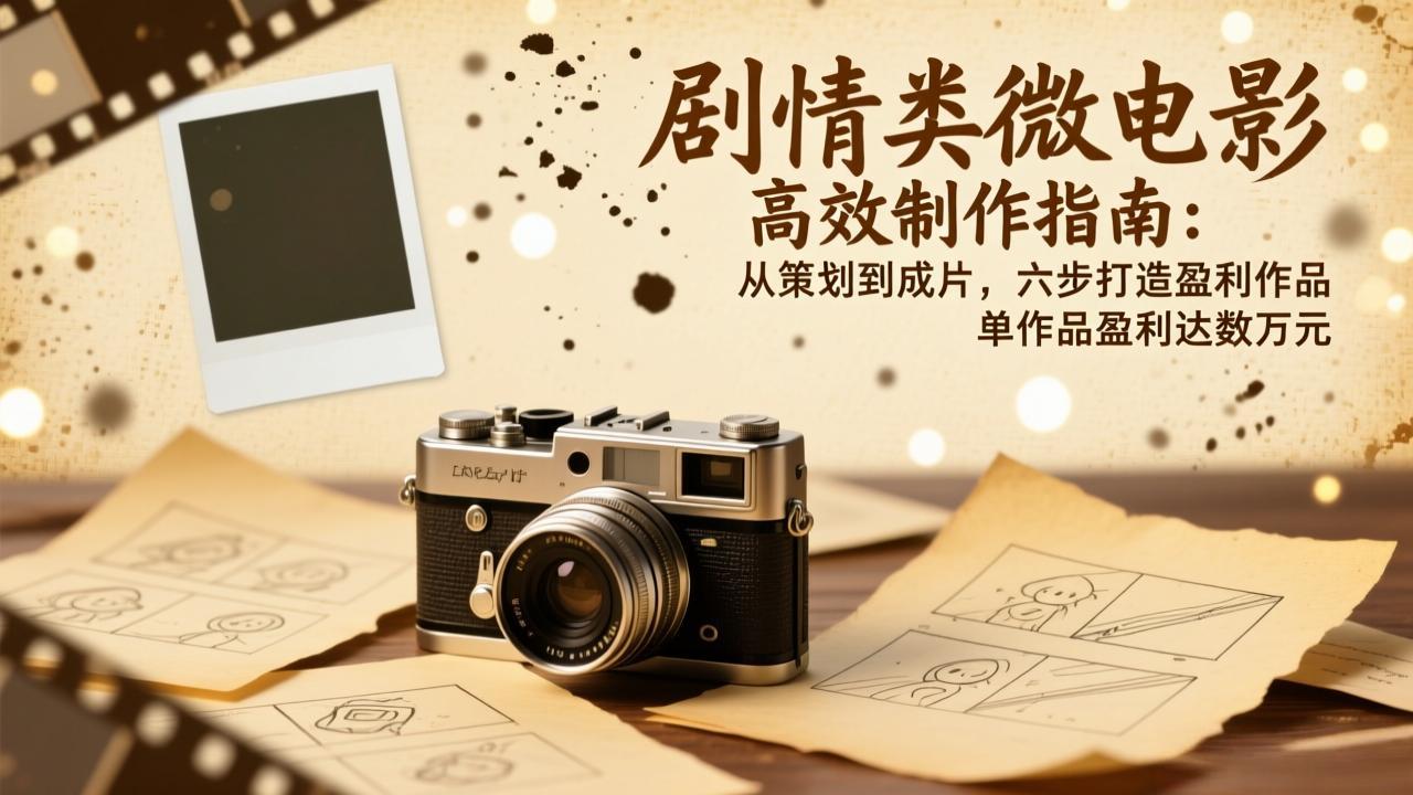 剧情类微电影高效制作指南：从策划到成片，六步打造盈利作品，单作品盈利达数万元-云网创