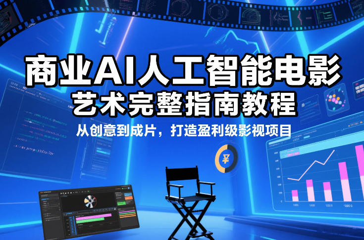 商业AI人工智能电影制作的艺术完整指南教程，从创意到成片，打造盈利级影视项目-云网创