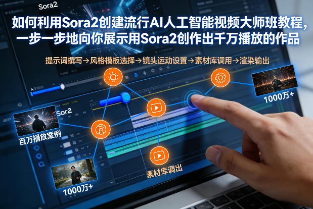 如何利用Sora2创建流行AI人工智能视频大师班，一步一步地向你展示用Sora2创作出千万播放的作品-云网创