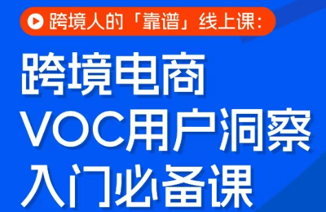 跨境电商VOC用户洞察入门必备课-云网创
