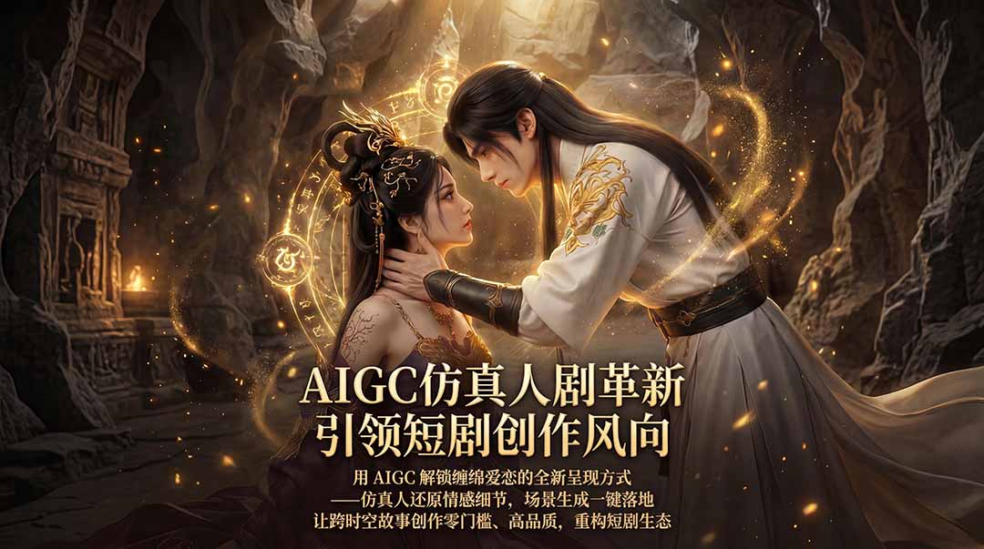 AIGC 仿真人短剧创作革新，解锁仙侠爱恋全新呈现，一键出高质场景，零门槛打造爆款剧集-云网创