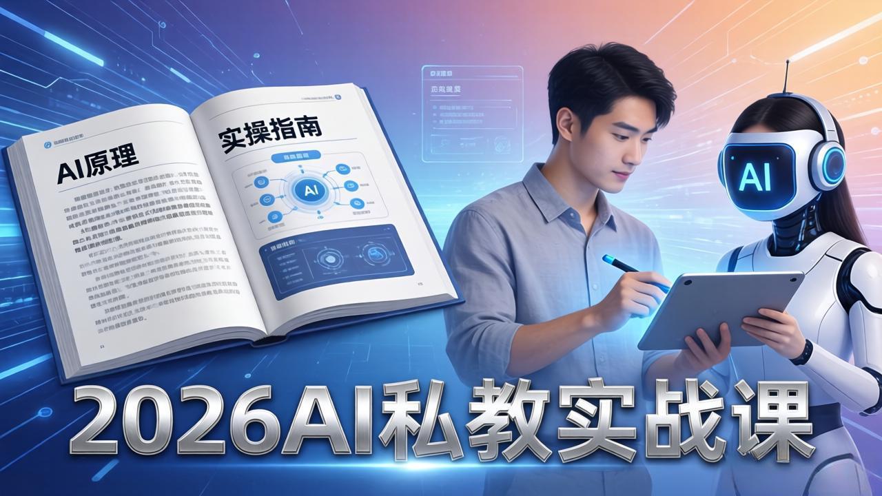 2026AI私教实战课：从AI原理到全场景实操，零基础学会用AI提效+单人单干创业-云网创