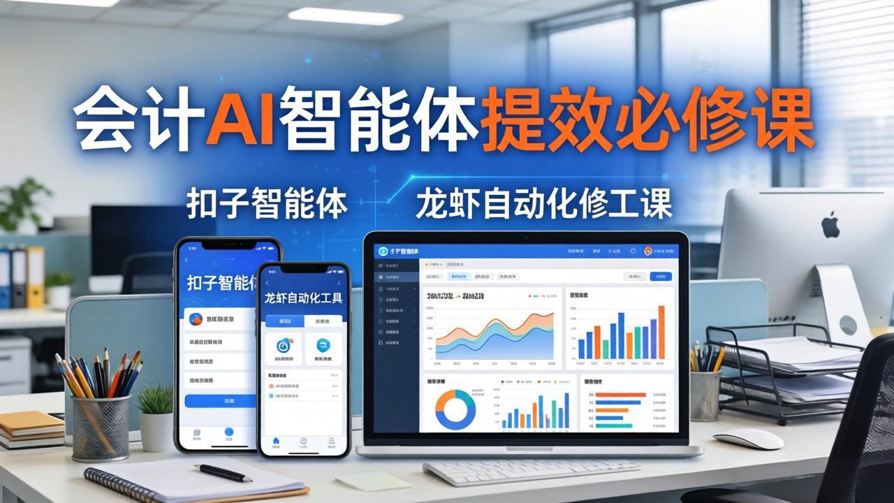 财务会计AI智能体提效必修课：扣子智能体+龙虾自动化+报表分析，一站式提升财务工作效率-云网创