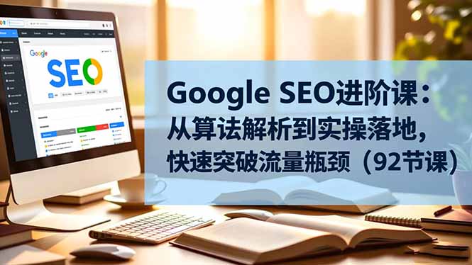 Google SEO进阶课:从算法解析到实操落地,快速突破流量瓶颈(92节课-云网创