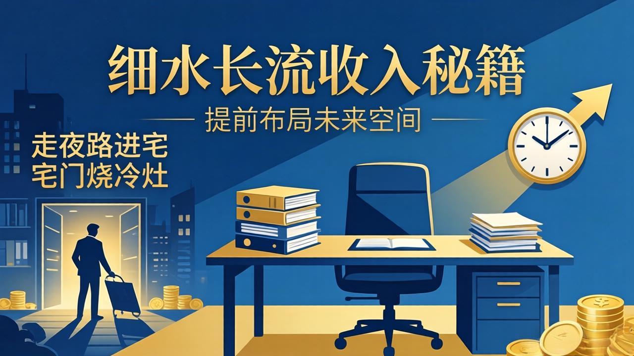 某付费文章：细水长流收入秘籍：走夜路进宅门烧冷灶，提前布局未来空间-云网创