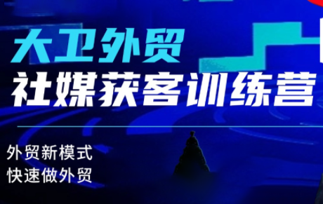 大卫老师·外贸社媒获客独家训练营(更新)-云网创