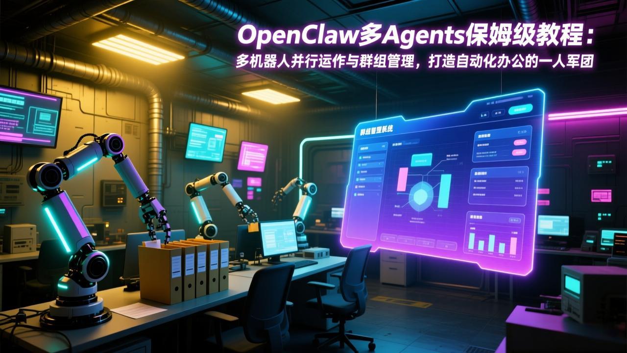 OpenClaw多Agents保姆级教程：多机器人并行运作与群组管理，打造自动化办公的一人军团-云网创