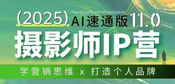 摄影师IP营第十一期Al速通版，学营销思维+打造个人品牌-云网创