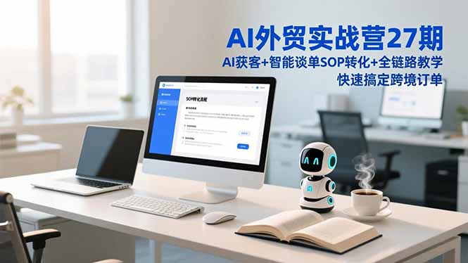 AI外贸实战营27期，AI获客+智能谈单+SOP转化+全链路教学，快速搞定跨境订单-云网创