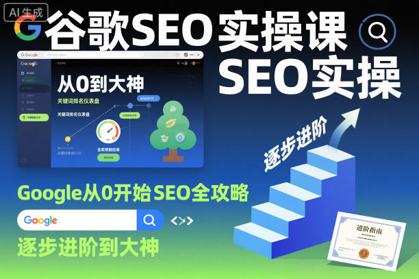 谷歌SEO实操课，Google从0开始SEO全攻略，逐步进阶到大神(更新26年)-云网创
