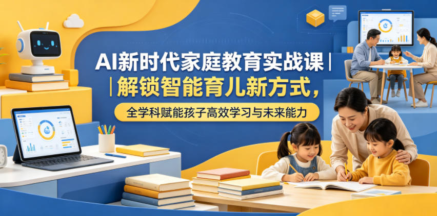 AI新时代家庭教育实战课|解锁智能育儿新方式,全学科赋能孩子高效学习与未来能力