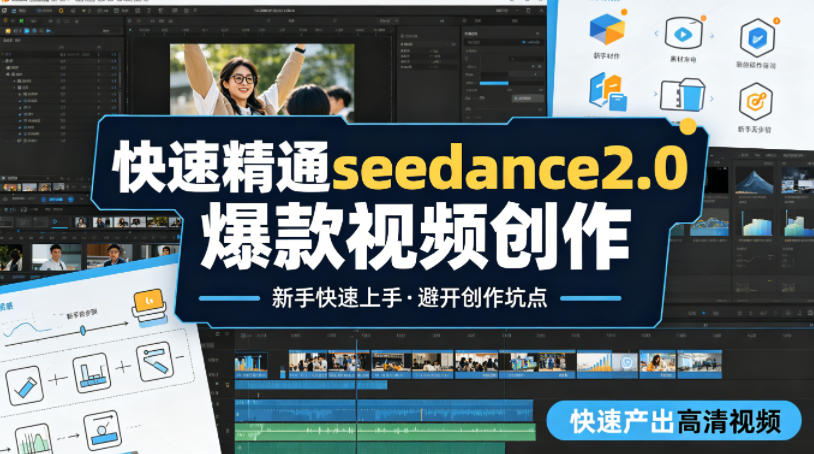 快速精通seedance2.0爆款视频创作，快速产出高清视频，避开大量创作坑点，新手也能快速上手-云网创