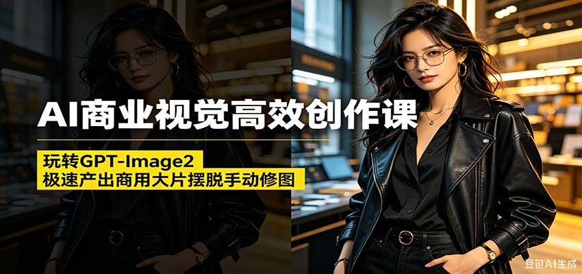 AI商业视觉高效创作课：玩转GPT-Image2，极速产出商用大片摆脱手动修图(更新)-云网创
