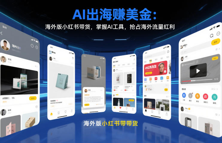 AI出海賺美金：海外版小红书带货，掌握AI工具，抢占海外流量红利(更新2026)-云网创