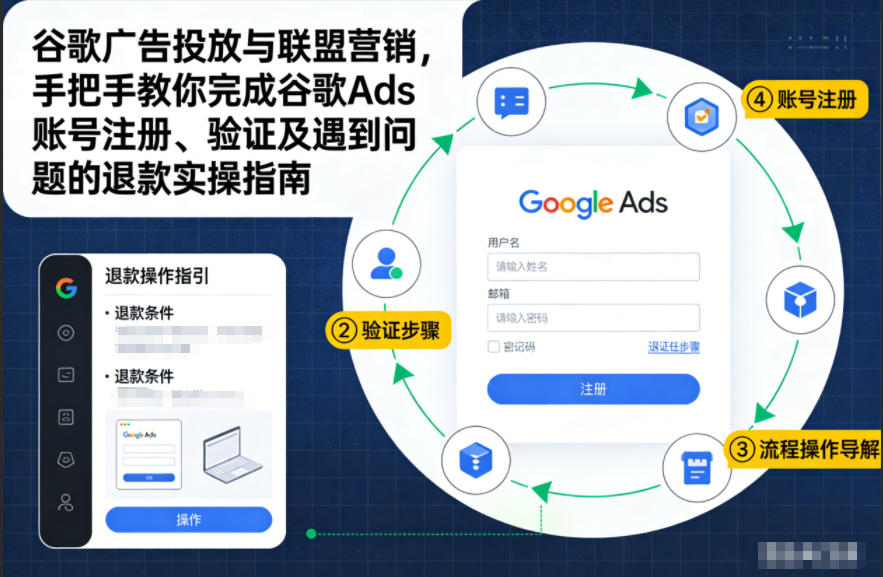 谷歌广告投放与联盟营销,手把手教你完成谷歌Ads账号注册、验证及遇到问题的退款实操指南-云网创