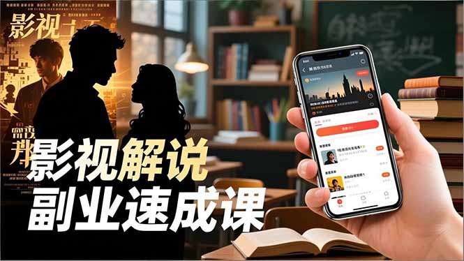Tk影视解说副业速成课，软件安装、全流程实操、爆款预设，新手两周变现-云网创