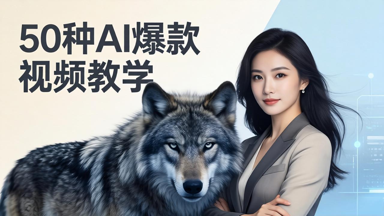 50种AI爆款视频教学:影视级古诗词+治愈萌宠+山海经蛟龙,高阶宝典商业落地-云网创