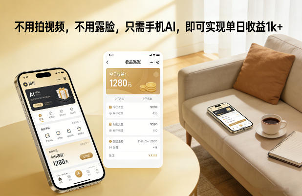 不用拍视频,不用露脸,只需手机AI,即可实现单日收益1k+【揭秘】-云网创