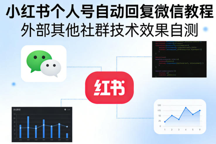 小红书个人号自动回复微信教程，外部其他社群技术，效果自测-云网创